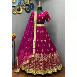 Embroidered Georgette Party Dress - Elegant Ready-to-Wear Style