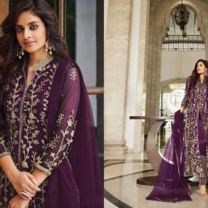 Embroidered Georgette Party Dress for Elegant Occasions