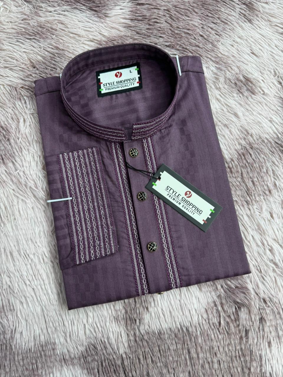 Embroidered Indian Panjabi Shirt - Elegant Traditional Wear for Men % Embroidered Indian Panjabi Shirt - Elegant Traditional Wear for Men