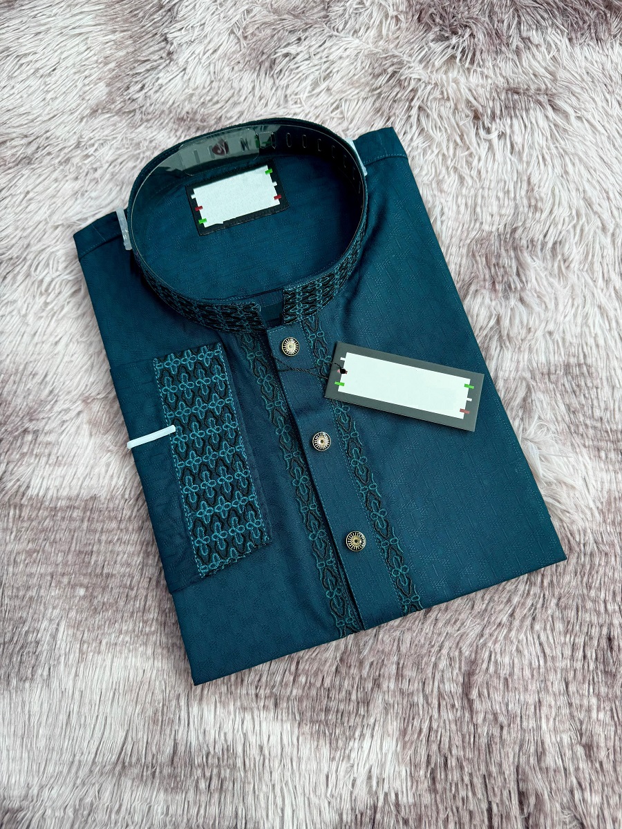 Embroidered Panjabi Shirt for Men - Stylish Traditional Attire % Embroidered Panjabi Shirt for Men - Stylish Traditional Attire