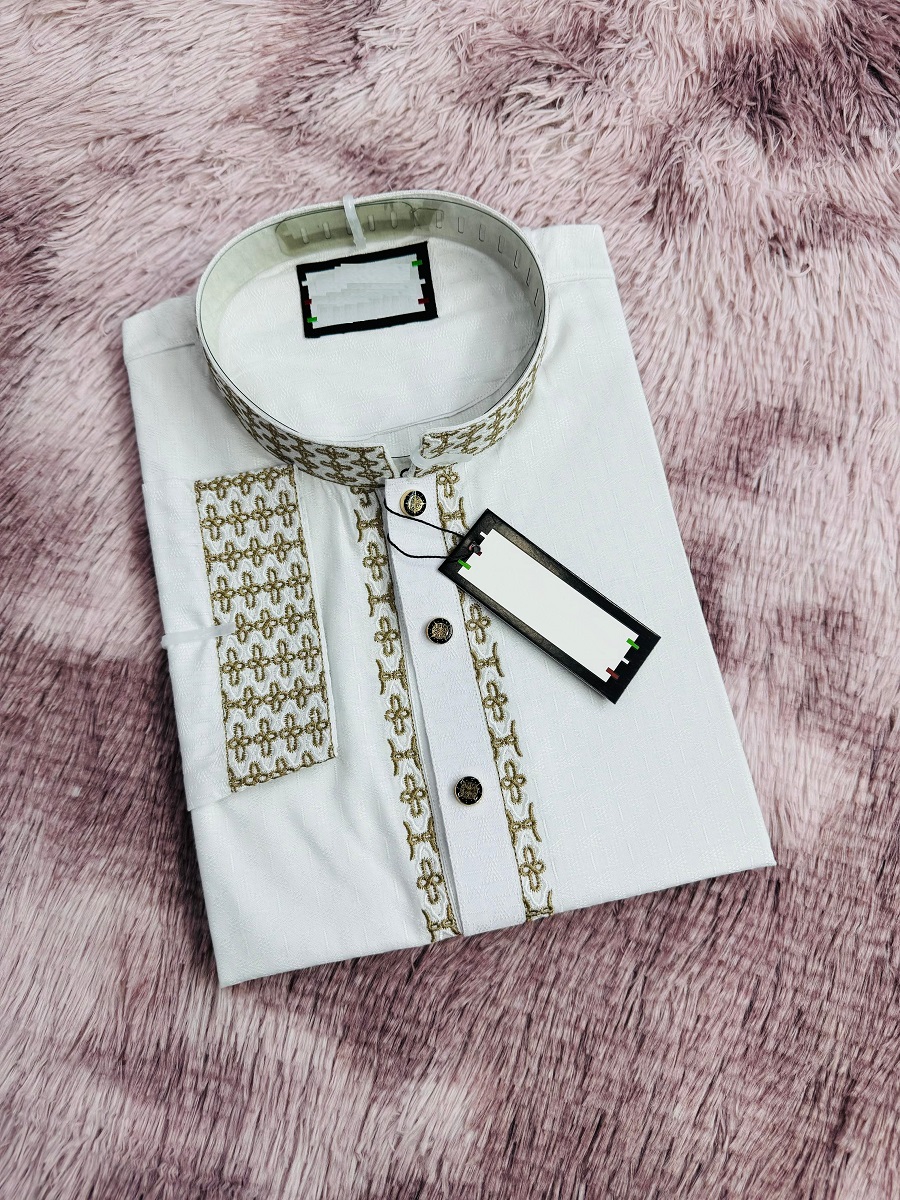 Embroidered Panjabi Shirt for Men - Stylish Traditional Attire % Embroidered Panjabi Shirt for Men - Stylish Traditional Attire