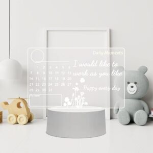 Erasable Transparent Note Board Night Light - Stylish Home Desktop Whiteboard Lamp