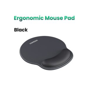 Ergonomic Black Mouse Pad by UGREEN for Comfortable Gaming and Work