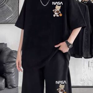 Essential Drop Shoulder Tee and Pant Set for Effortless Style