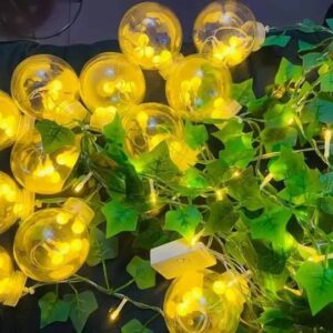 Fairy Light Curtain with 12 Wish Balls - 10 Feet for Elegant Decor