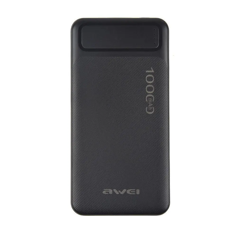 Fast Charging 10000mAh Power Bank - Awei P5K in Sleek Black % Fast Charging 10000mAh Power Bank - Awei P5K in Sleek Black
