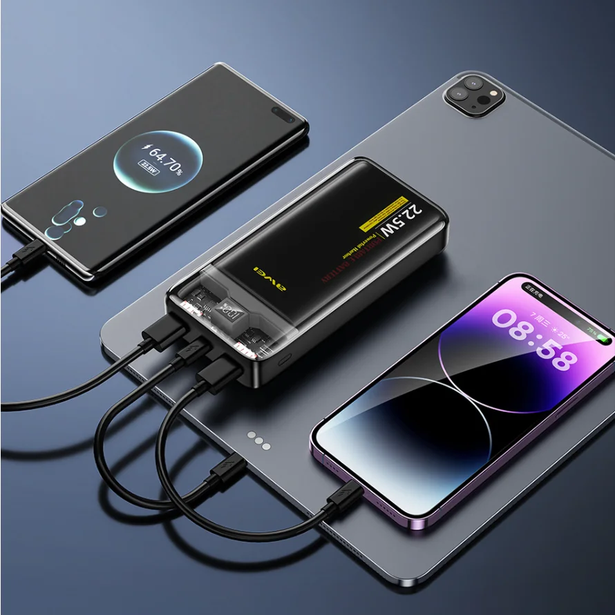 Fast Charging 20000mAh Power Bank with PD 22.5W - Awei P78K Portable Charger % Fast Charging 20000mAh Power Bank with PD 22.5W - Awei P78K Portable Charger