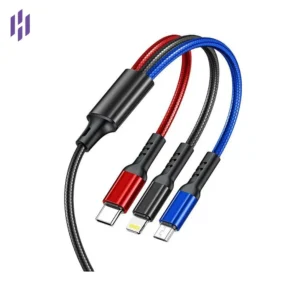 Fast Charging 3-in-1 Cable - Awei CL-971 2.4A, 1m Length