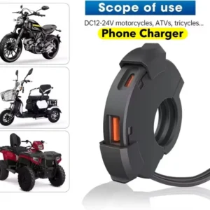 Fast Charging Universal Motorcycle Handlebar Phone Mount Charger