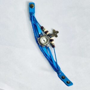 Faux Leather Multi-Layer Butterfly Bracelet Watch for Elegant Style