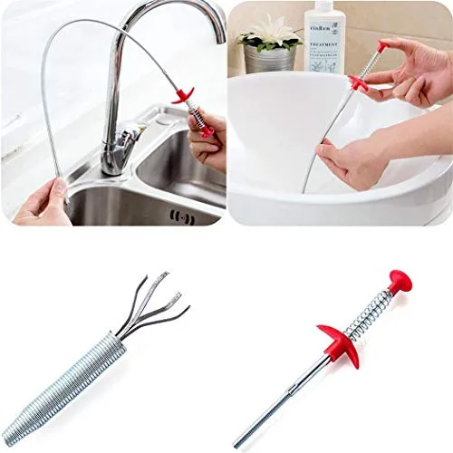 Flexible Drain Cleaning Tool for Kitchen and Bathroom - Narrow Pipe Grabber % Flexible Drain Cleaning Tool for Kitchen and Bathroom - Narrow Pipe Grabber