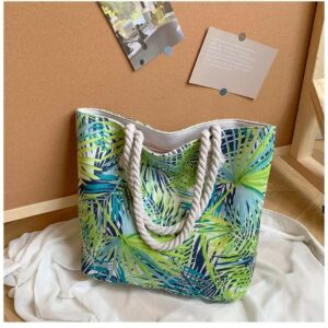 Floral Print Canvas Tote Bag - Stylish and Durable Everyday Carryall