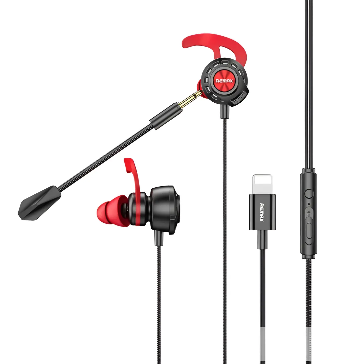 Gaming Earphones for iPhone - Remax RM-750 Lightning Connection % Gaming Earphones for iPhone - Remax RM-750 Lightning Connection