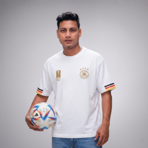 Germany Fan Edition White Drop Shoulder T-Shirt - Premium Quality