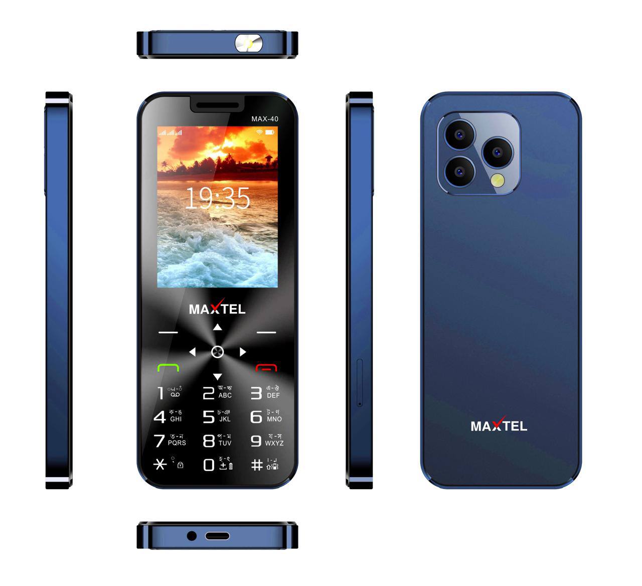 Gold Maxtel MAX-40 Smartphone with Type-C Charger - Premium Quality % Gold Maxtel MAX-40 Smartphone with Type-C Charger - Premium Quality