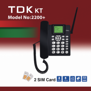 GSM Dual SIM Corded Home Telephone by TDK - Model KT2200+