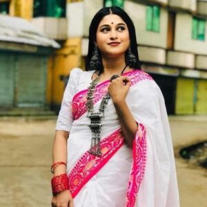Half Silk Poddo Pair Saree - Elegant Traditional Wear for Special Occasions