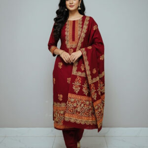 Handcrafted Block Print Three-Piece Set - Elegant and Unique Design