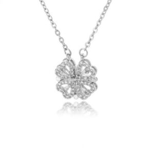 Heart-Shaped Magnetic Pendant Necklace - Elegant Chain for Everyday Wear