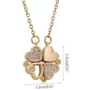 Heart-Shaped Magnetic Pendant Necklace - Elegant Chain Jewelry for Couples