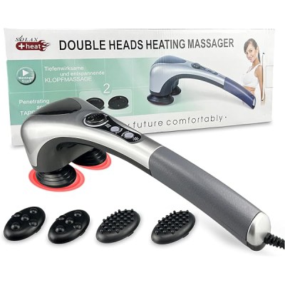 Heating Massage Tool with Dual Heads for Ultimate Relaxation % Heating Massage Tool with Dual Heads for Ultimate Relaxation