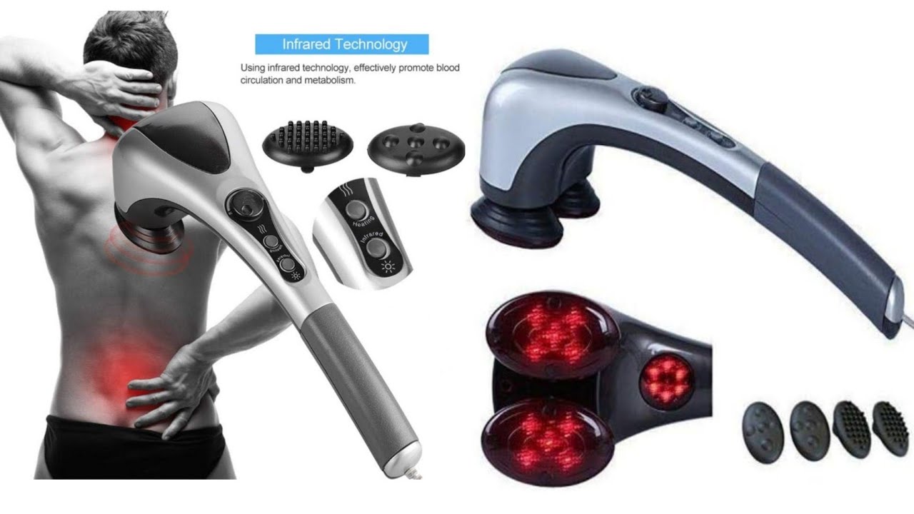 Heating Massage Tool with Dual Heads for Ultimate Relaxation % Heating Massage Tool with Dual Heads for Ultimate Relaxation