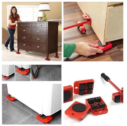 Heavy-Duty Furniture Moving Tool Set with Rollers for Sofa, Bed & Cabinet % Heavy-Duty Furniture Moving Tool Set with Rollers for Sofa, Bed & Cabinet