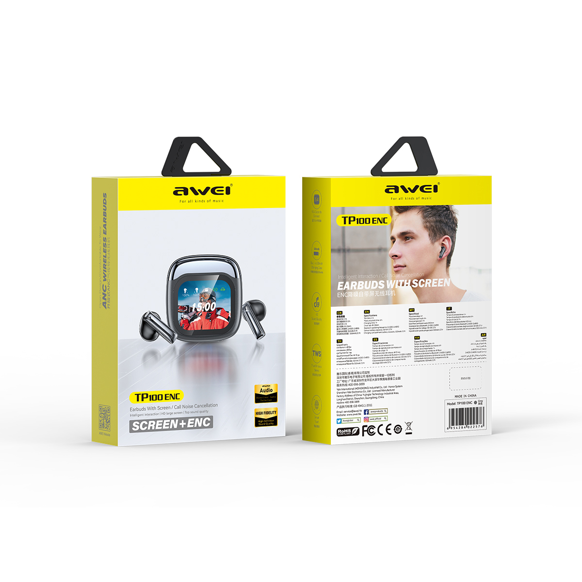 Hi-Fidelity Awei TP100 TWS Earbuds with Digital Display and Warranty % Hi-Fidelity Awei TP100 TWS Earbuds with Digital Display and Warranty