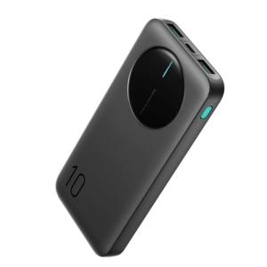 High-Capacity 10000mAh LED Power Bank 12W 2.4A - Sleek Black Design