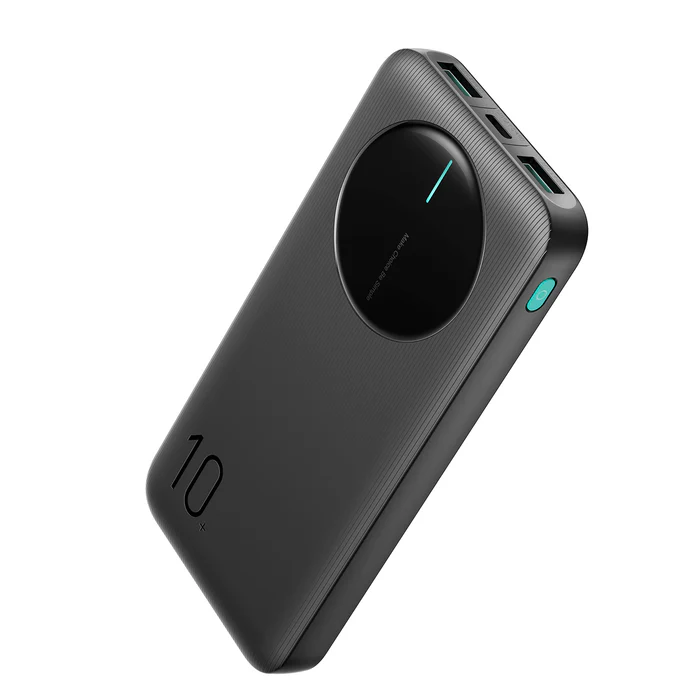 High-Capacity 10000mAh LED Power Bank 12W 2.4A - Sleek Black Design % High-Capacity 10000mAh LED Power Bank 12W 2.4A - Sleek Black Design