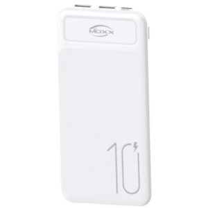 High-Capacity 10000mAh White Power Bank - Moxx MP-11 Portable Charger
