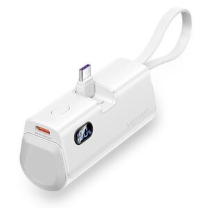High-Capacity 4800mAh Power Bank 22.5W - Sleek White Design