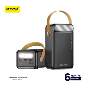 High-Capacity 60000mAh Portable Power Bank with 22.5W Output for Outdoor Use