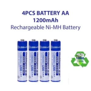 High-Capacity NiMH Rechargeable AA Batteries - 1200mAh (Pack of 4)