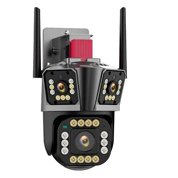 High-Performance 3-Lens Bullet Dome IP Security Camera - IPC-360 Model % High-Performance 3-Lens Bullet Dome IP Security Camera - IPC-360 Model