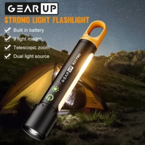 High-Power Rechargeable Flashlight with COB Light and 5000mAh Battery