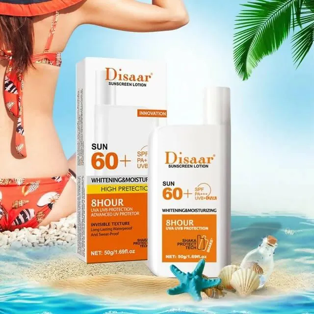 High SPF 60+ Whitening Sunscreen Lotion - Skin Protection & Radiance, 50g % High SPF 60+ Whitening Sunscreen Lotion - Skin Protection & Radiance, 50g