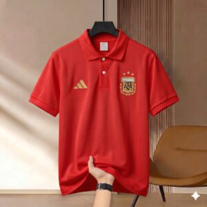 Highdency World Cup Rubber-Print Polo Shirt