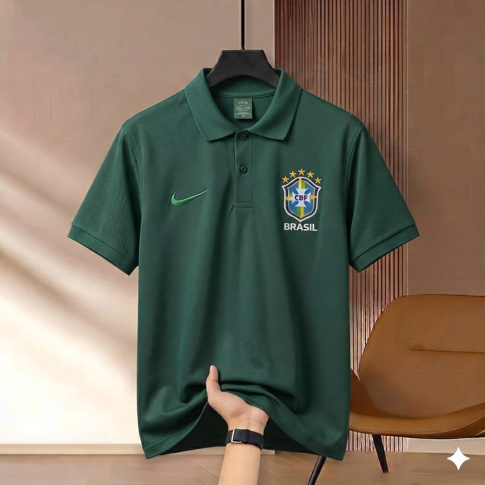 Highdency World Cup Rubber-Print Polo T-Shirt % Highdency World Cup Rubber-Print Polo T-Shirt