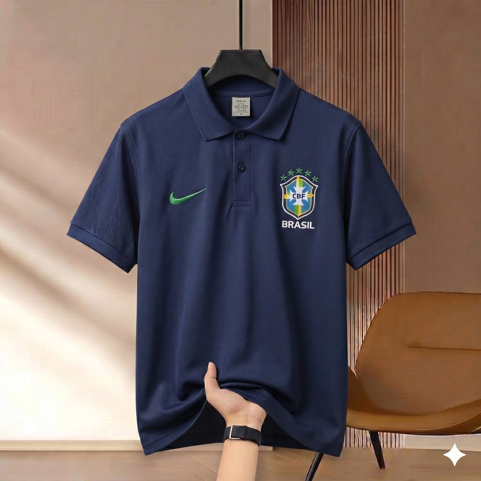 Highdency World Cup Rubber-Print Polo T-Shirt % Highdency World Cup Rubber-Print Polo T-Shirt