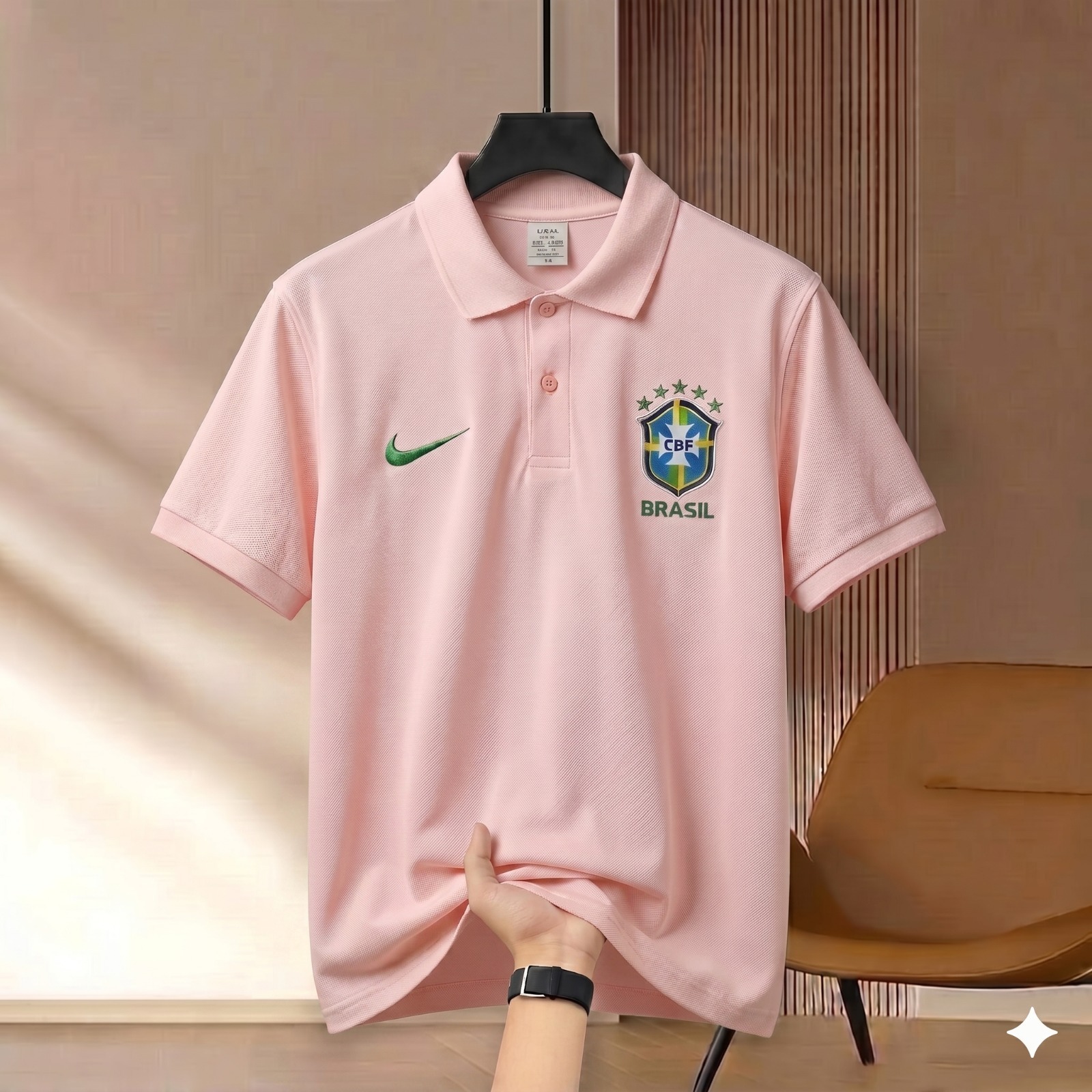 Highdency World Cup Rubber-Print Polo T-Shirt % Highdency World Cup Rubber-Print Polo T-Shirt