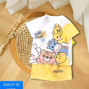 Infant Cotton T-Shirt and Pants Set for Comfortable Everyday Wear