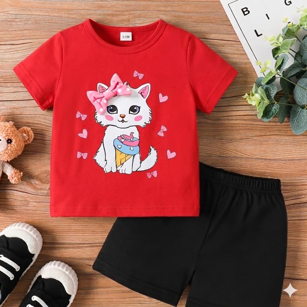 Infant Cotton T-Shirt and Pants Set for Comfortable Everyday Wear % Infant Cotton T-Shirt and Pants Set for Comfortable Everyday Wear