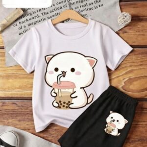 Infant Cotton T-Shirt and Pants Set - Stylish and Comfortable Outfit for Babies
