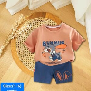 Infant Cotton T-Shirt and Pants Set – Stylish Baby Outfit for Comfort