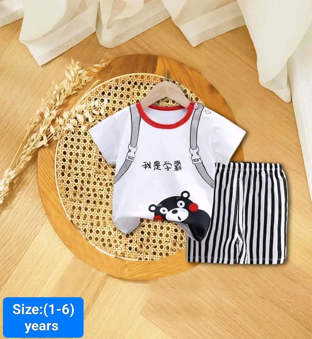 Infant Cotton T-Shirt and Pants Set – Stylish Baby Outfit for Comfort % Infant Cotton T-Shirt and Pants Set – Stylish Baby Outfit for Comfort