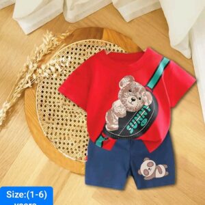 Infant Cotton T-Shirt and Pants Set - Stylish Baby Outfit for Comfort
