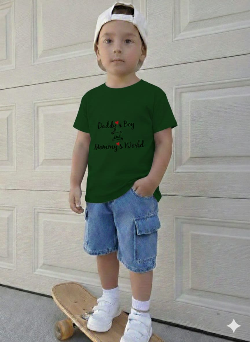 Infant Denim Pant and T-Shirt Set for Stylish Comfort % Infant Denim Pant and T-Shirt Set for Stylish Comfort
