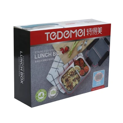 Insulated Stainless Steel Tiffin Lunch Box by Tedemei - Premium Food Container % Insulated Stainless Steel Tiffin Lunch Box by Tedemei - Premium Food Container