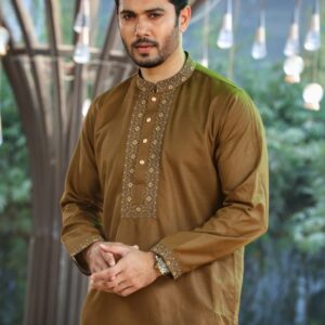 Italian Luxury Panjabi - Elegant Designer Attire with Gift Box